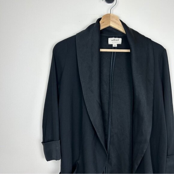Aritzia Wilfred Chevalier Black Satin collar blazer - Picture 5 of 8